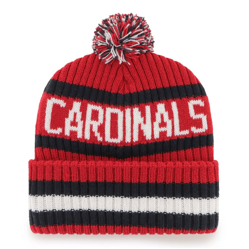 St. Louis Cardinals Bering Cuffed Knit Hat with Pom - Red | 47 brand