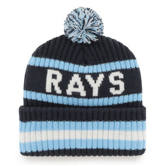 Tampa Bay Rays Bering Cuffed Knit Hat with Pom - Navy | 47 brand