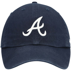 Atlanta Braves Youth Team Logo Clean Up Adjustable Hat - Navy | 47 brand