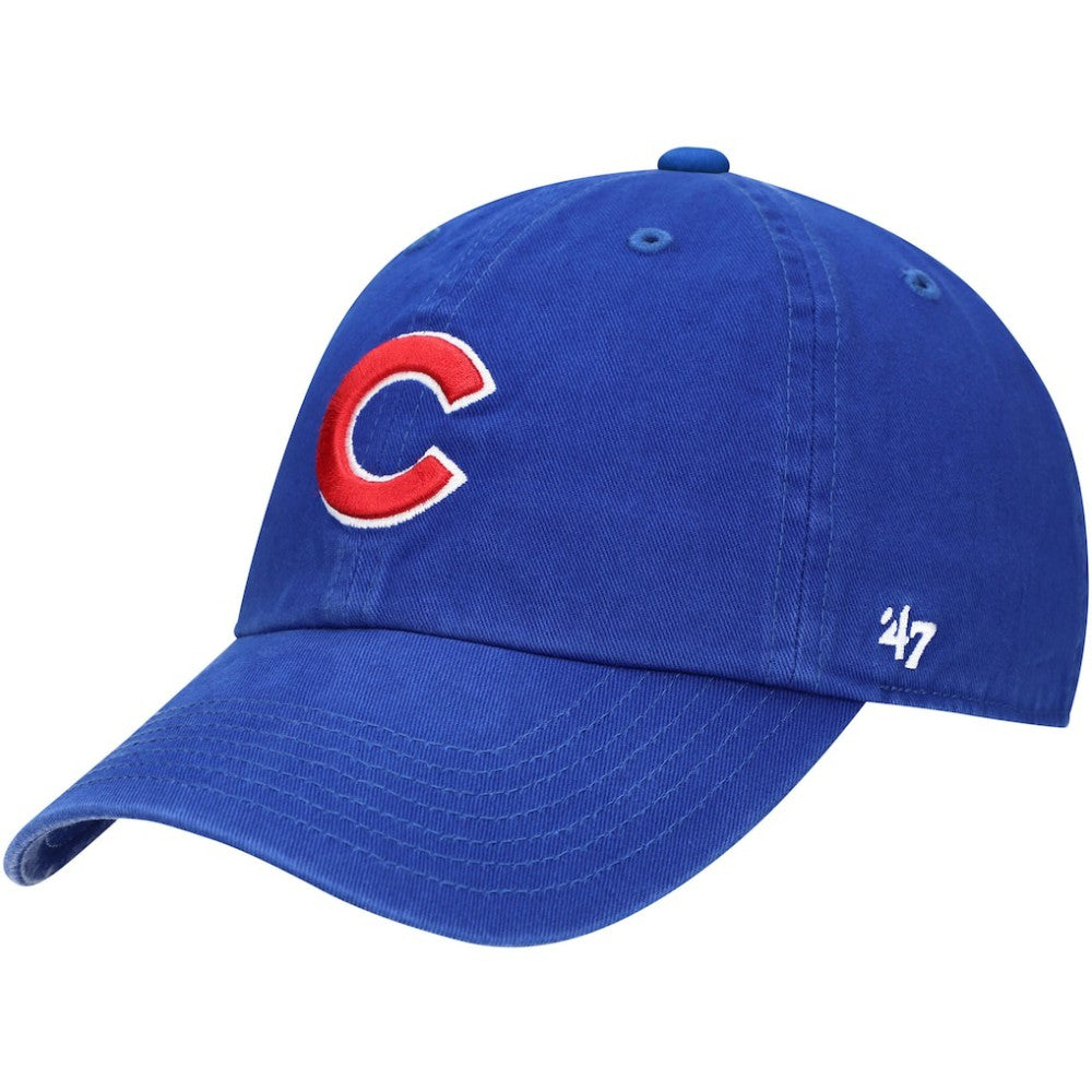 Chicago Cubs Youth Team Logo Clean Up Adjustable Hat - Royal | 47 brand