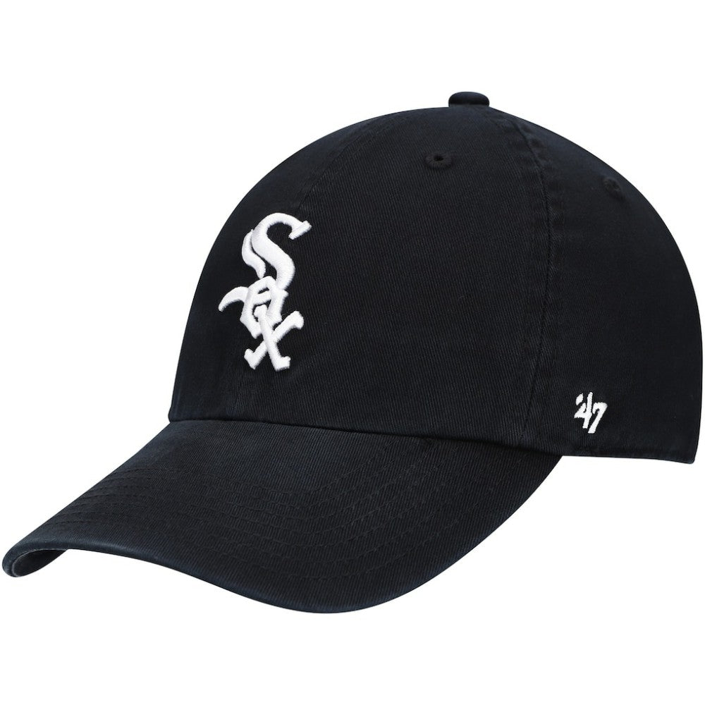 Chicago White Sox Youth Team Logo Clean Up Adjustable Hat - Black | 47 brand
