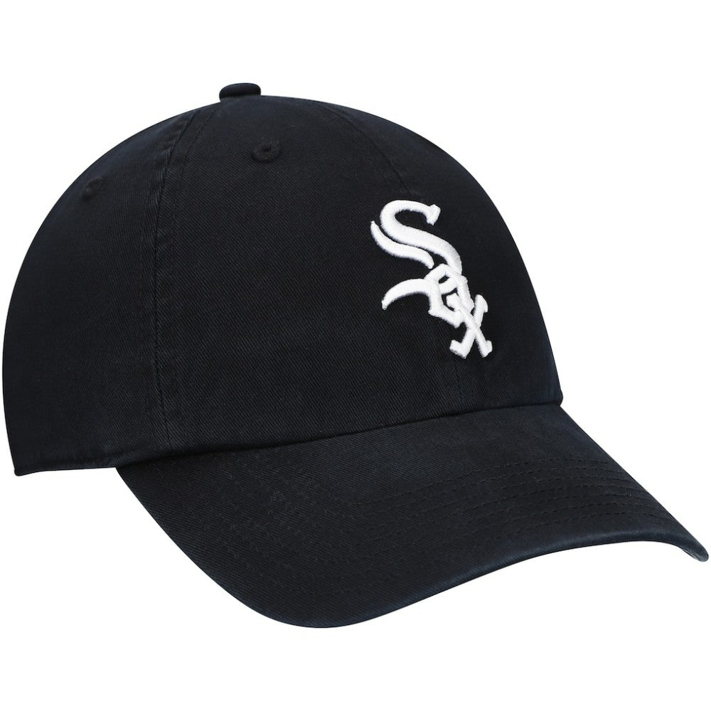 Chicago White Sox Youth Team Logo Clean Up Adjustable Hat - Black | 47 brand
