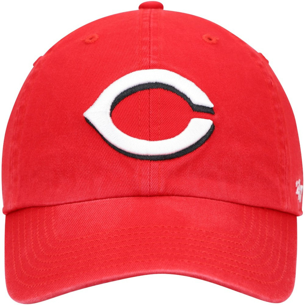 Cincinnati Reds Youth Team Logo Clean Up Adjustable Hat - Red | 47 brand