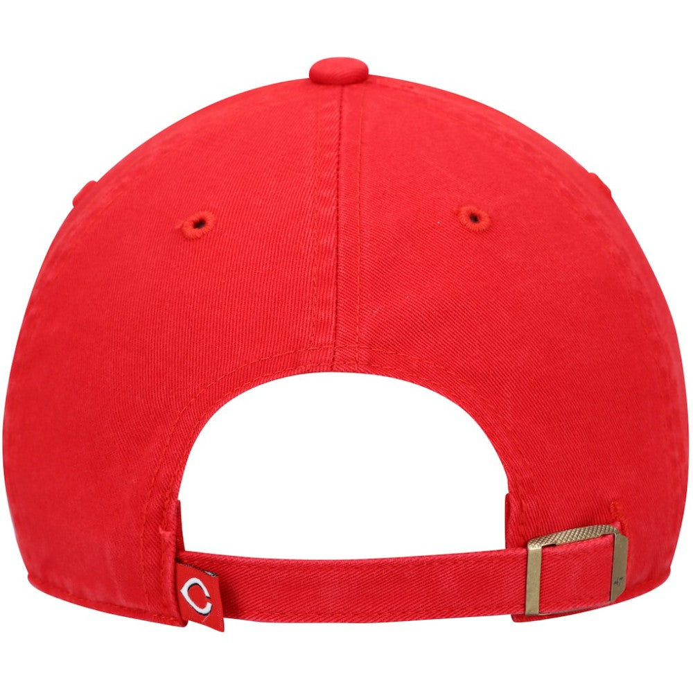 Cincinnati Reds Youth Team Logo Clean Up Adjustable Hat - Red | 47 brand