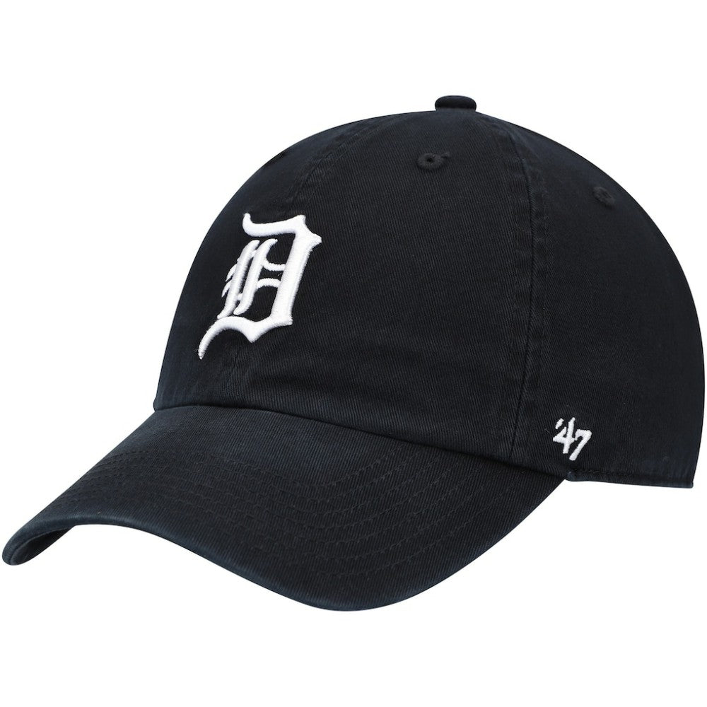 Detroit Tigers Youth Team Logo Clean Up Adjustable Hat - Black | 47 brand