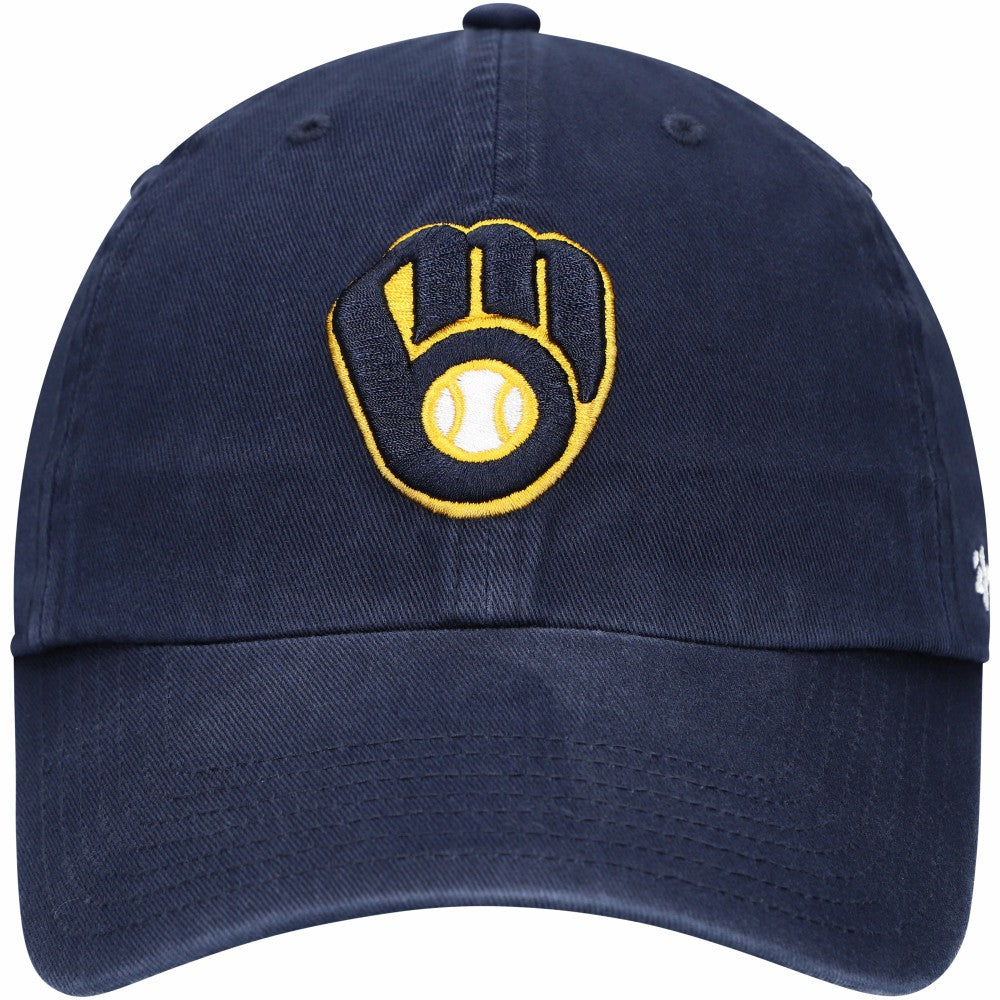 Milwaukee Brewers Youth Team Logo Clean Up Adjustable Hat - Navy | 47 brand