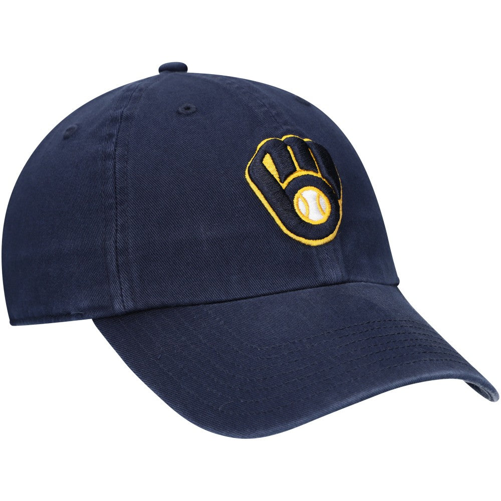 Milwaukee Brewers Youth Team Logo Clean Up Adjustable Hat - Navy | 47 brand