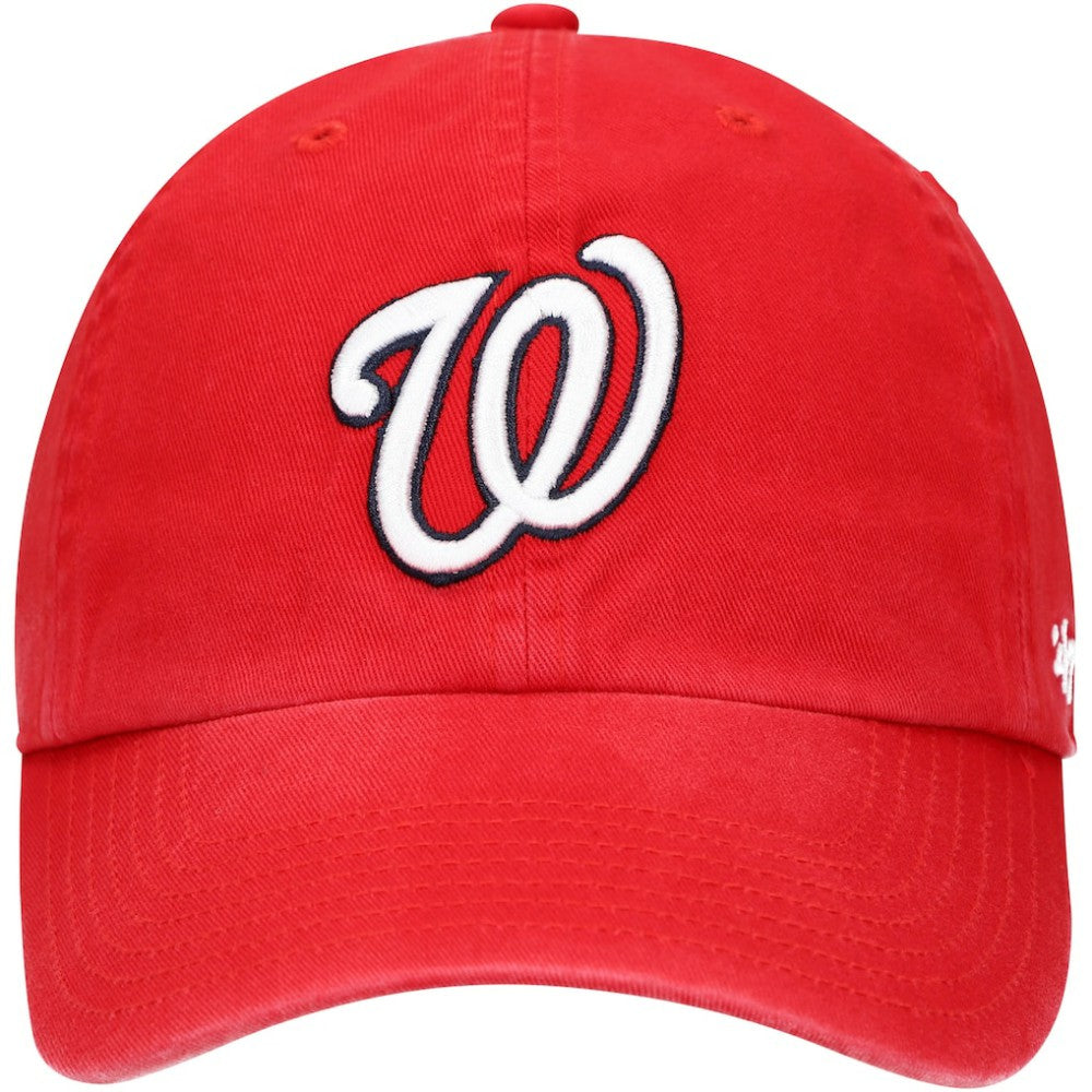 Washington Nationals Youth Team Logo Clean Up Adjustable Hat - Red | 47 brand