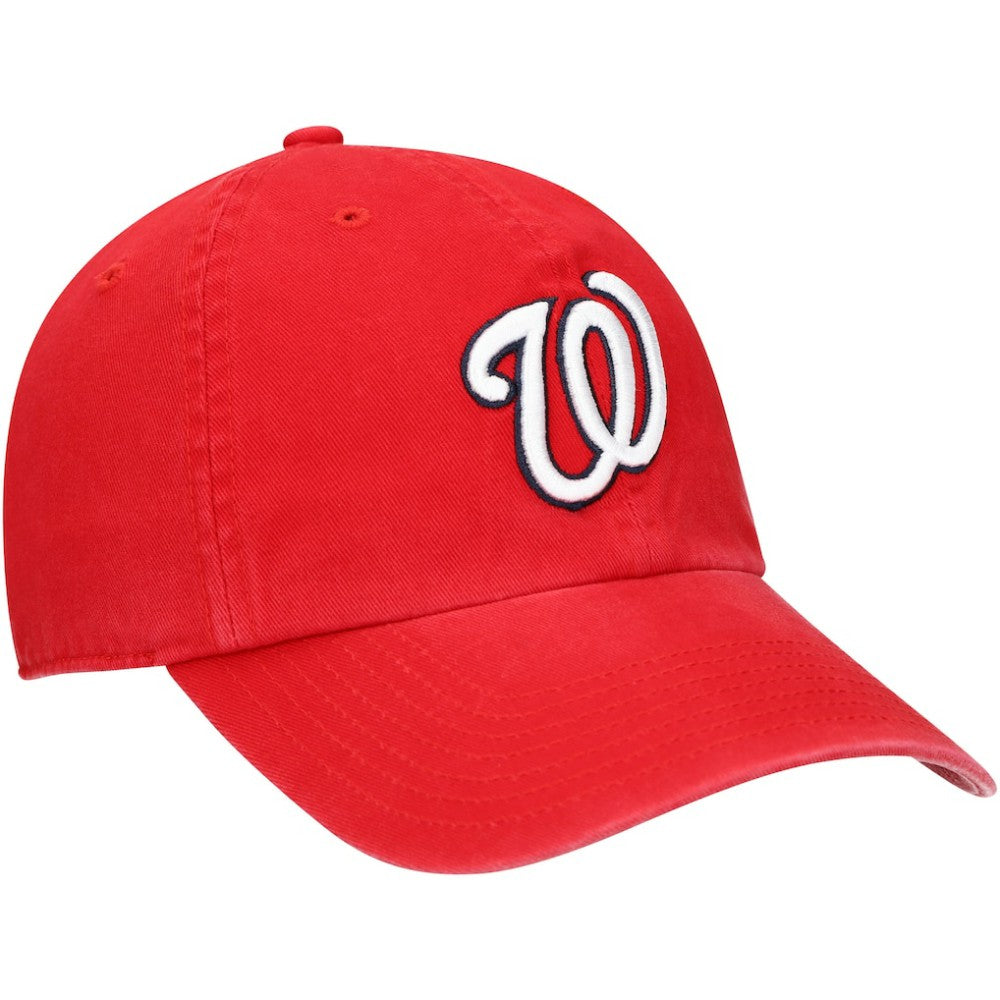 Washington Nationals Youth Team Logo Clean Up Adjustable Hat - Red | 47 brand