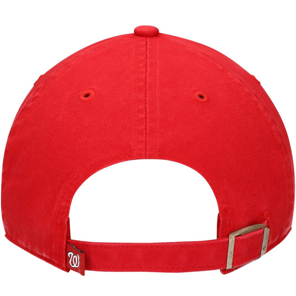Washington Nationals Youth Team Logo Clean Up Adjustable Hat - Red | 47 brand