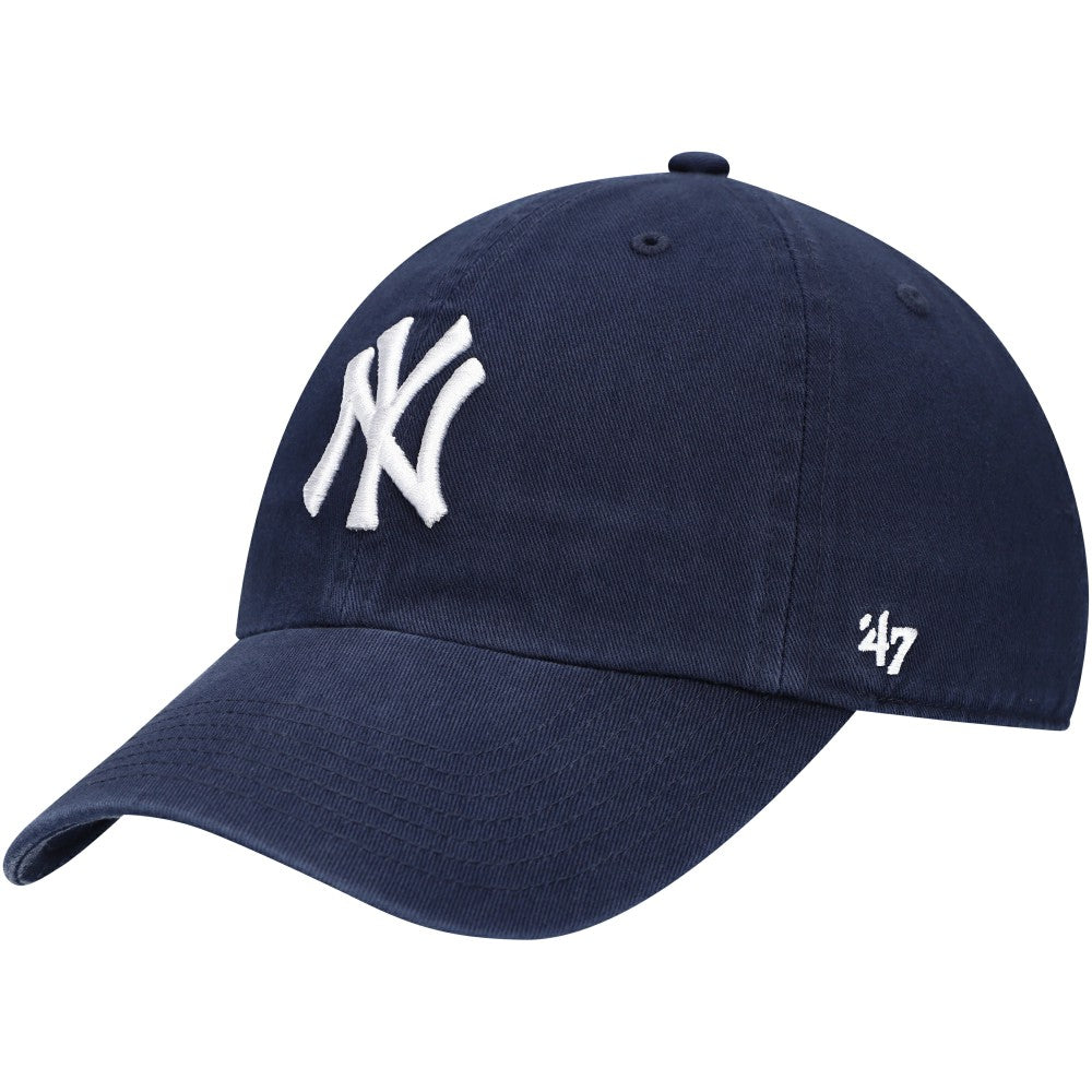 New York Yankees Youth Team Logo Clean Up Adjustable Hat - Navy | 47 brand