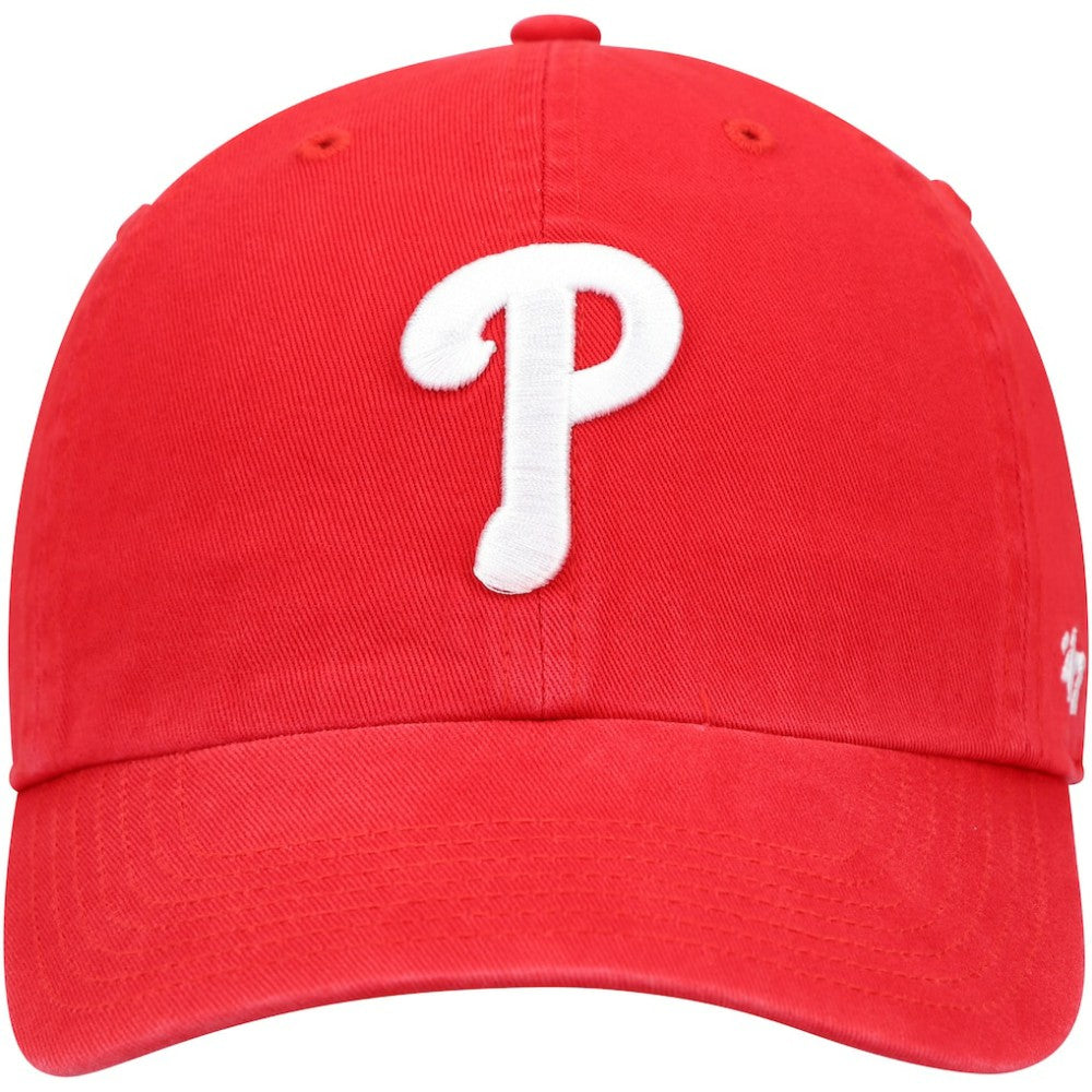 Philadelphia Phillies Youth Team Logo Clean Up Adjustable Hat - Red | 47 brand
