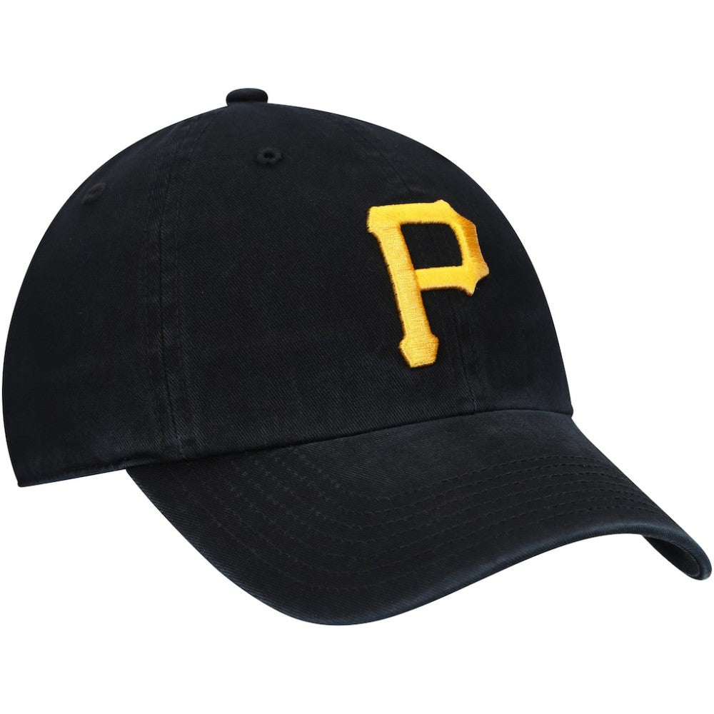 Pittsburgh Pirates Youth Team Logo Clean Up Adjustable Hat - Black | 47 brand