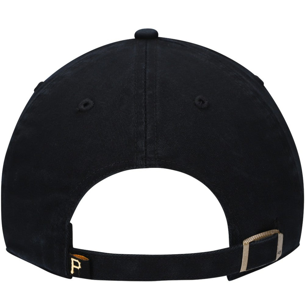 Pittsburgh Pirates Youth Team Logo Clean Up Adjustable Hat - Black | 47 brand