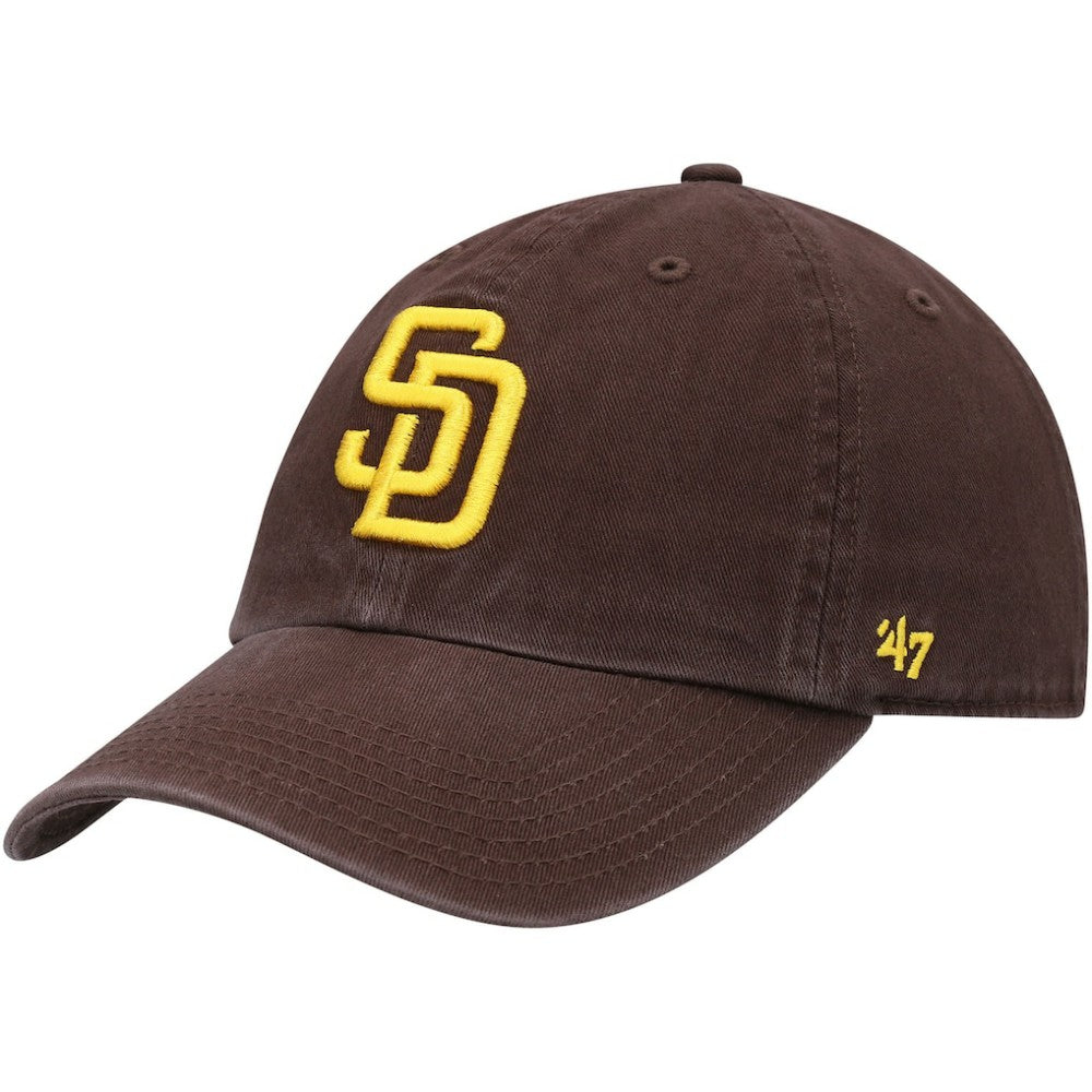 San Diego Padres Youth Team Logo Clean Up Adjustable Hat - Brown | 47 brand