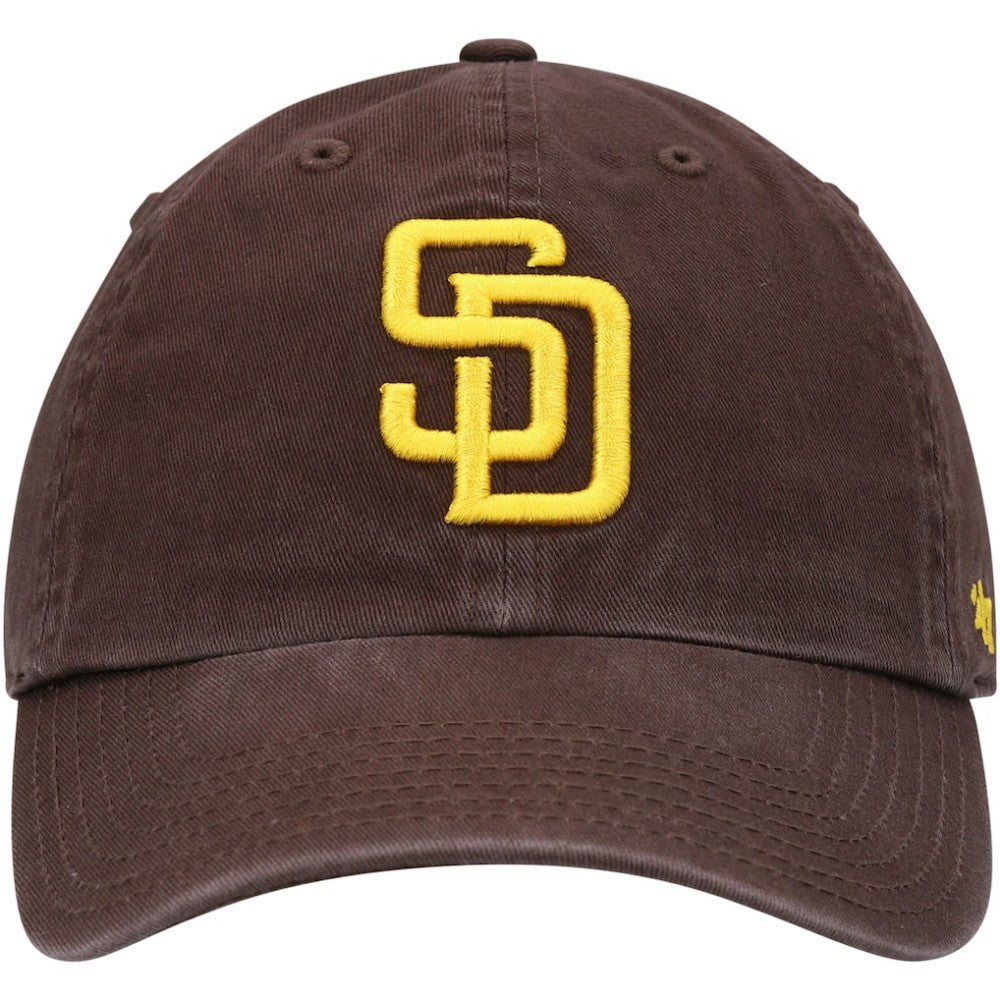 San Diego Padres Youth Team Logo Clean Up Adjustable Hat - Brown | 47 brand