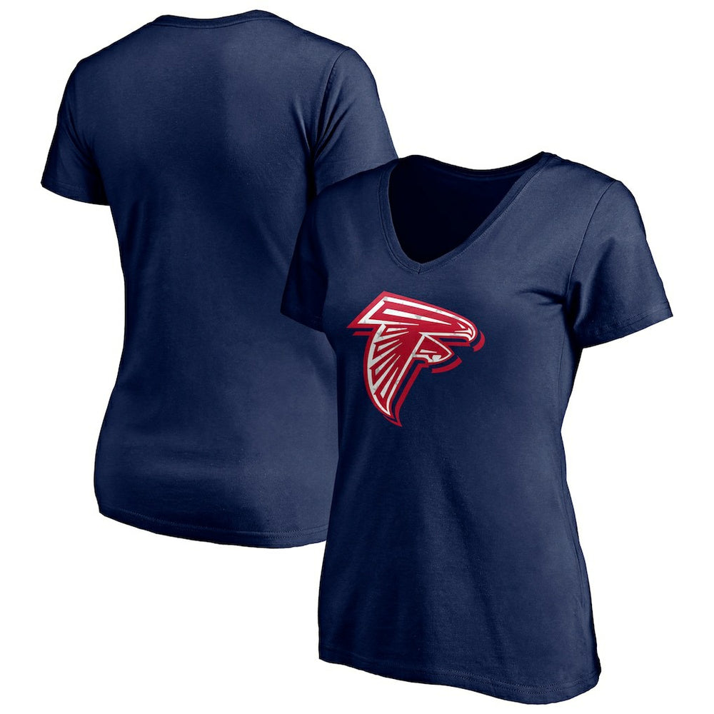 Atlanta Falcons Women's Red White and Team V-Neck T-Shirt - Navy outlet