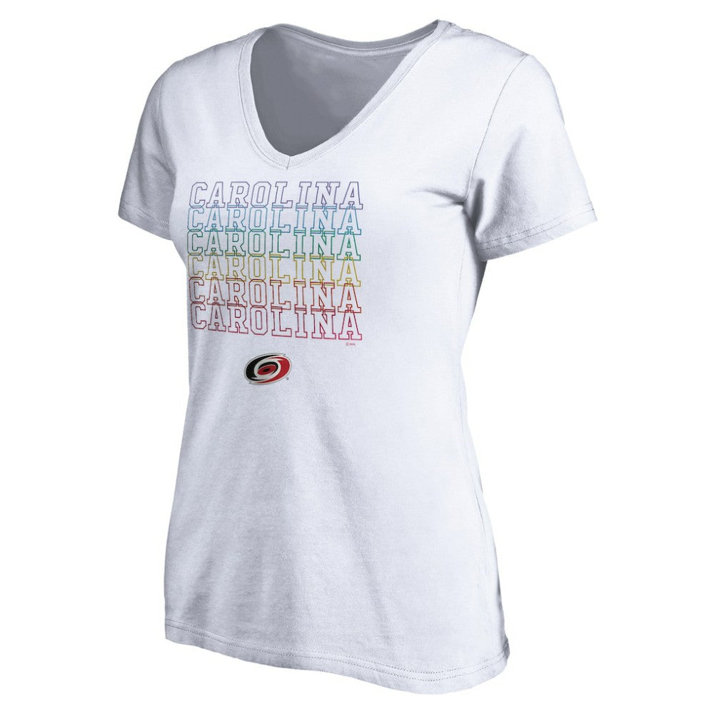 Carolina Hurricanes Women's City Pride V-Neck T-Shirt White