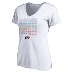 Carolina Hurricanes Women's City Pride V-Neck T-Shirt White