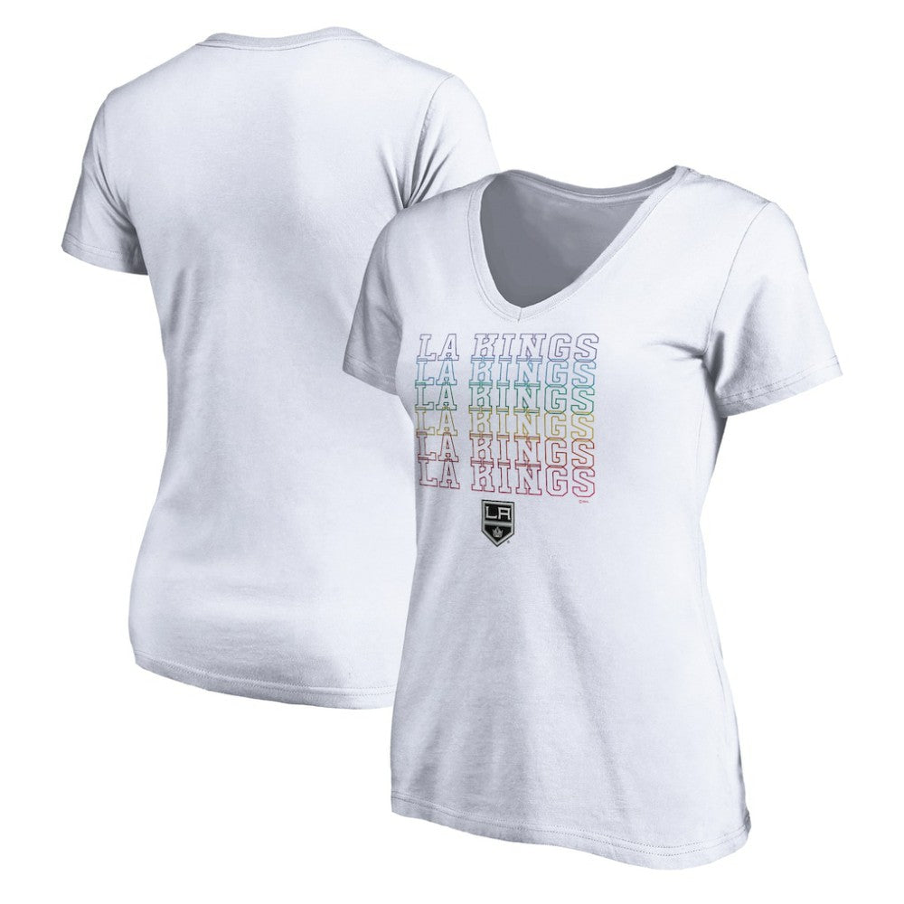 Los Angeles Kings Women's City Pride V-Neck T-Shirt White