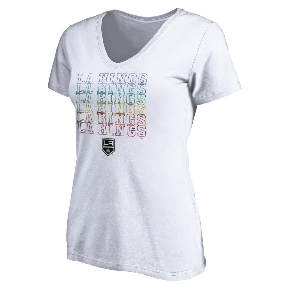Los Angeles Kings Women's City Pride V-Neck T-Shirt White