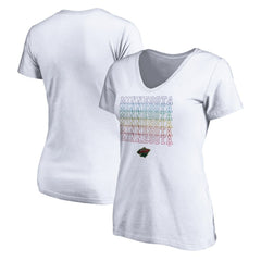 Minnesota Wild Women's City Pride V-Neck T-Shirt White