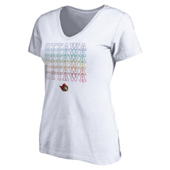 Ottawa Senators Women's City Pride V-Neck T-Shirt White