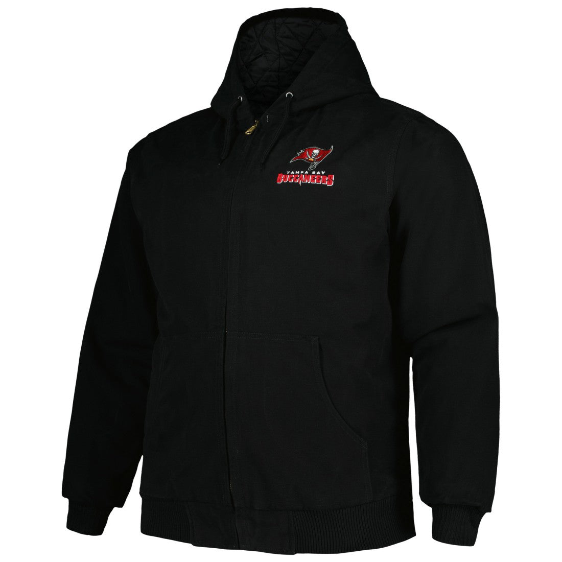 Tampa Bay Buccaneers Dunbrooke Big & Tall Dakota Canvas Hoodie Full-Zip Jacket - Black for sale