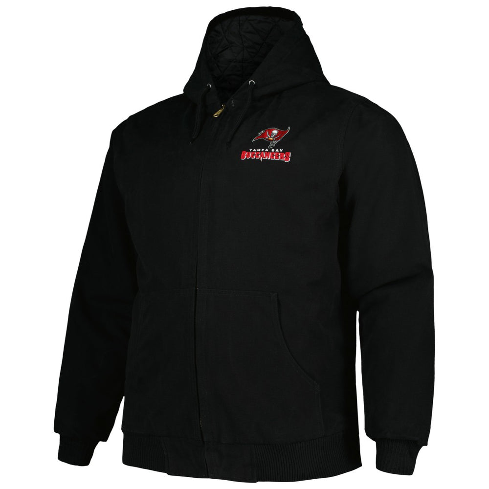 Tampa Bay Buccaneers Dunbrooke Big & Tall Dakota Canvas Hoodie Full-Zip Jacket - Black for sale