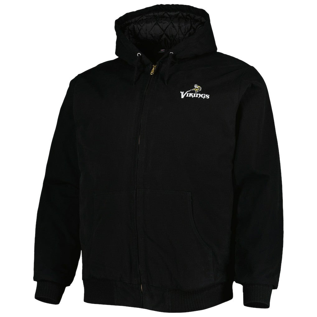 Minnesota Vikings Dunbrooke Big & Tall Dakota Canvas Hoodie Full-Zip Jacket - Black for sale