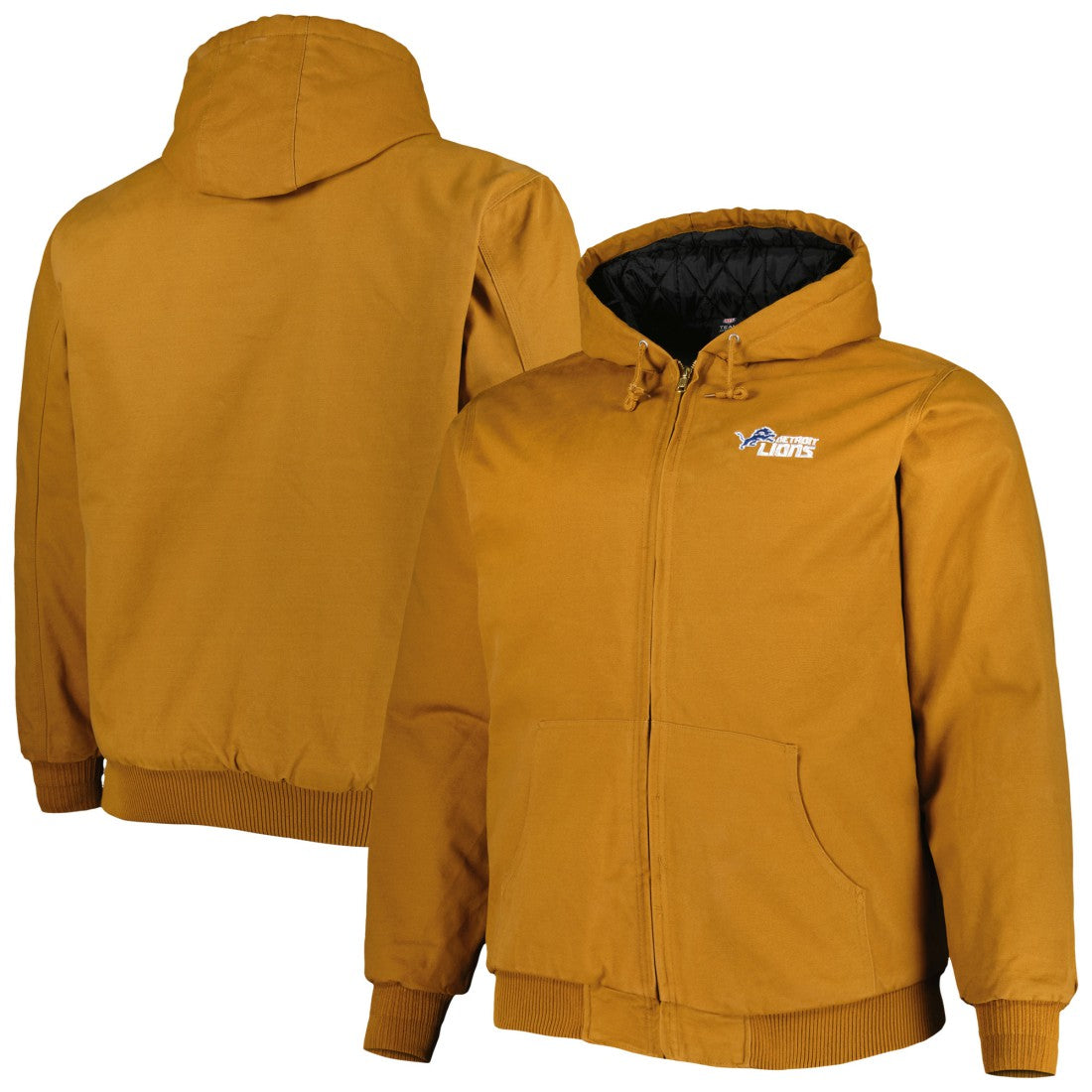 Detroit Lions Dunbrooke Big & Tall Dakota Canvas Hoodie Full-Zip Jacket - Tan discount