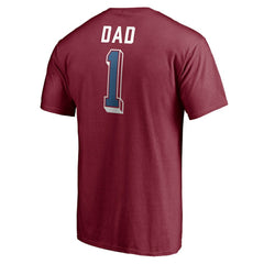 Colorado Avalanche Number One Dad Logo T-Shirt Garnet