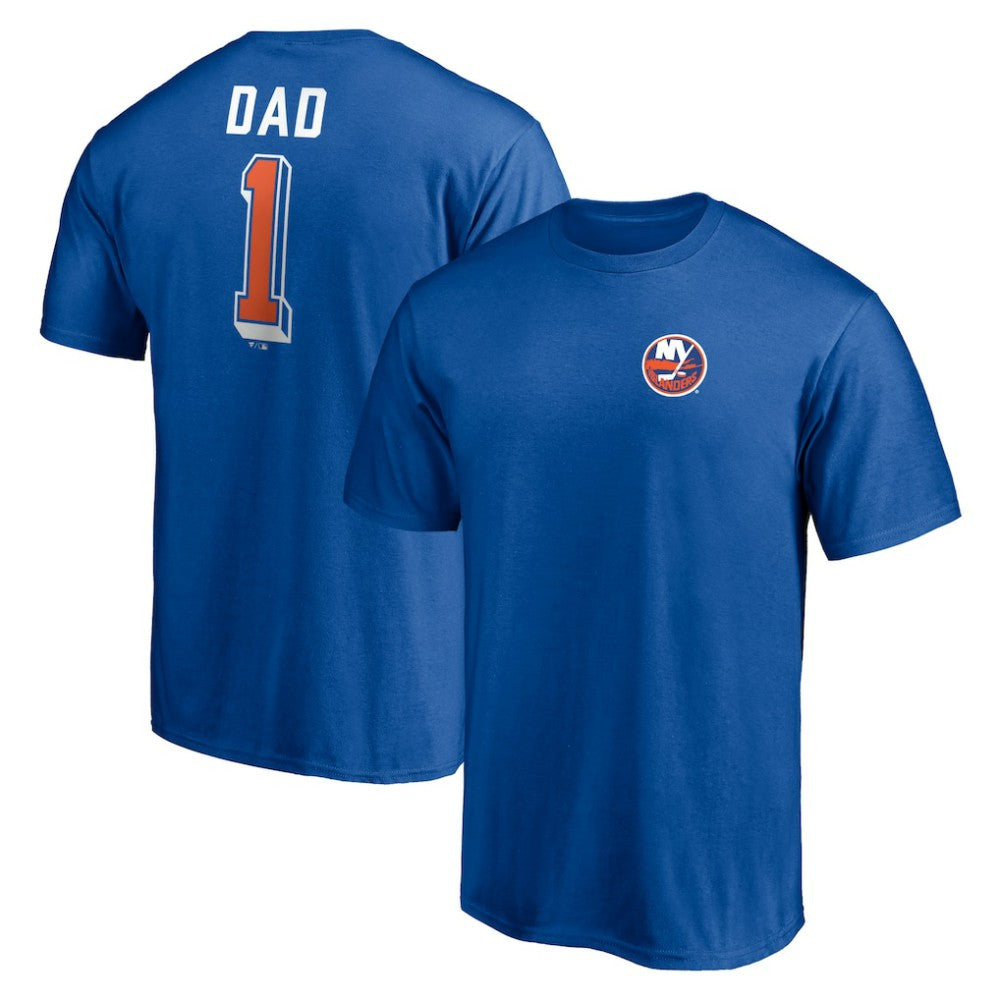 New York Islanders Number One Dad Logo T-Shirt Royal