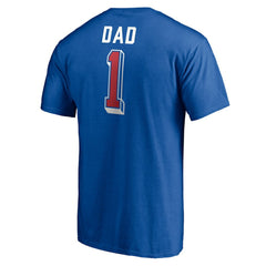 New York Rangers Number One Dad Logo T-Shirt Royal
