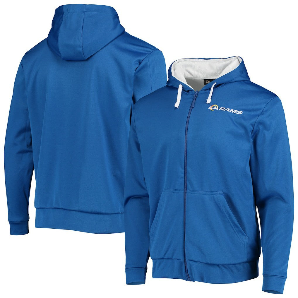 Los Angeles Rams Dunbrooke Apprentice Full-Zip Hoodie - Royal/White online