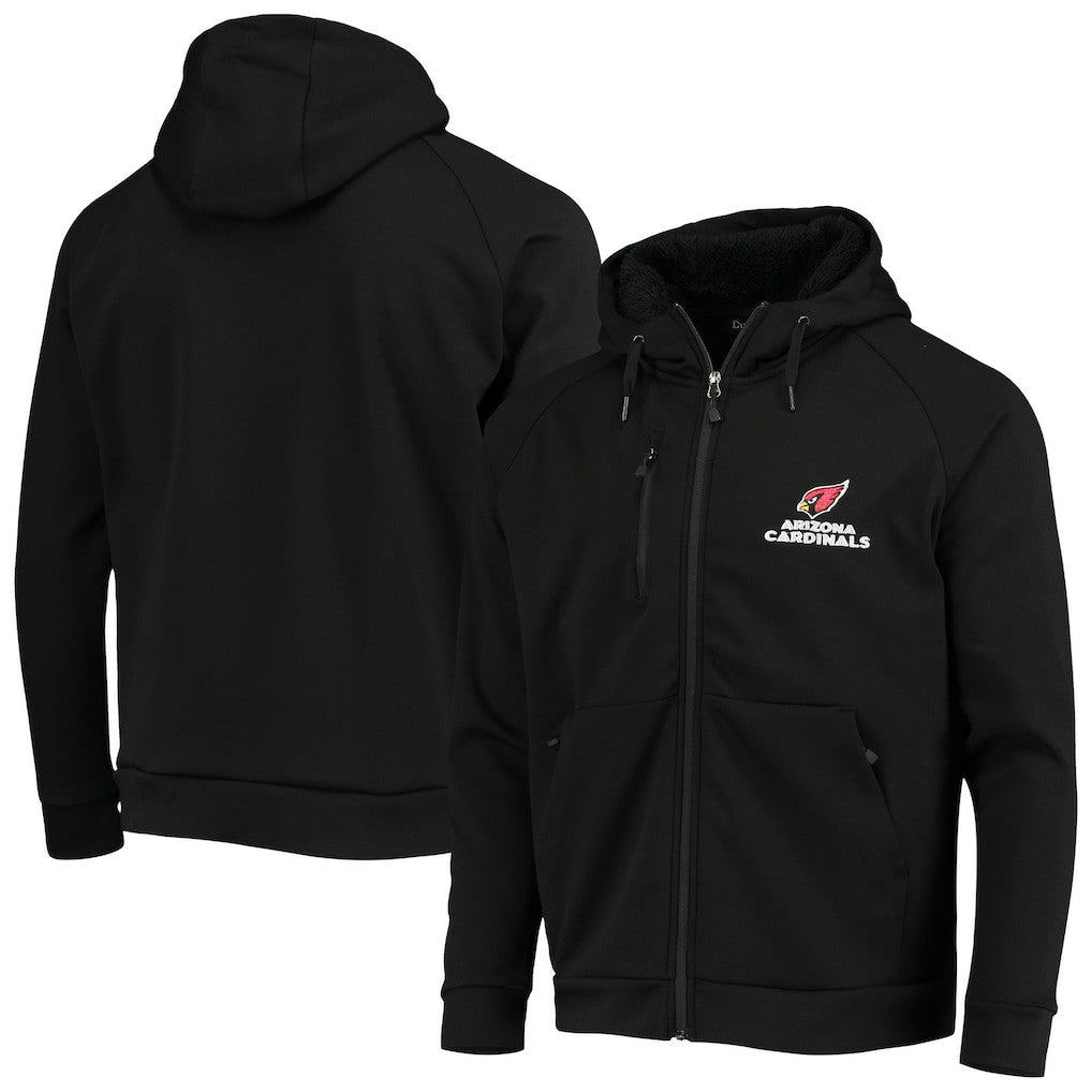 Arizona Cardinals Dunbrooke Shag Tri-Blend Full-Zip Raglan Hoodie - Black for sale