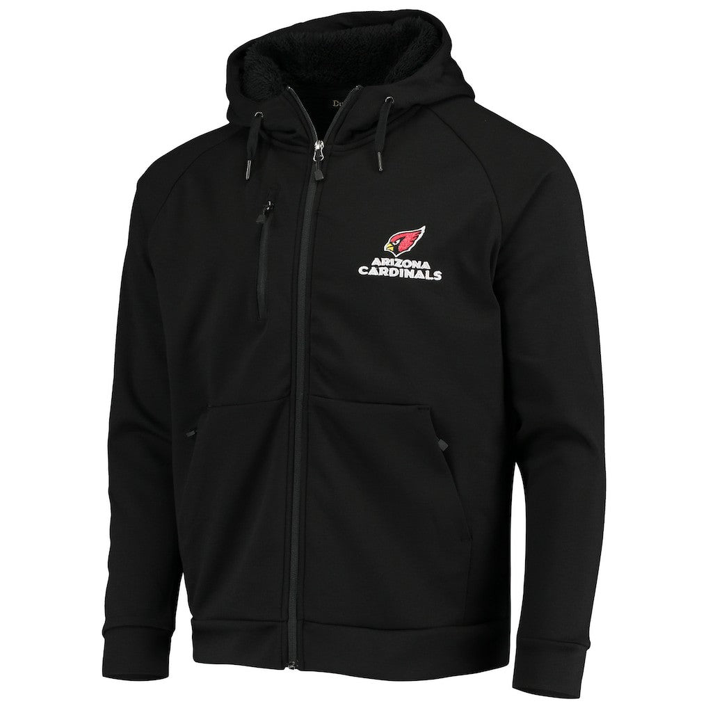 Arizona Cardinals Dunbrooke Shag Tri-Blend Full-Zip Raglan Hoodie - Black for sale