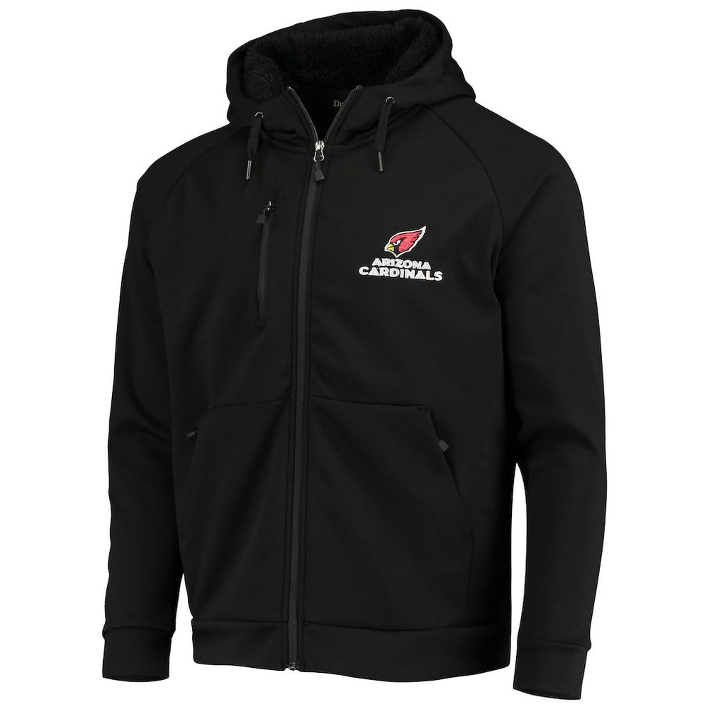 Arizona Cardinals Dunbrooke Shag Tri-Blend Full-Zip Raglan Hoodie - Black for sale
