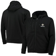 New Orleans Saints Dunbrooke Shag Tri-Blend Full-Zip Raglan Hoodie - Black on sale