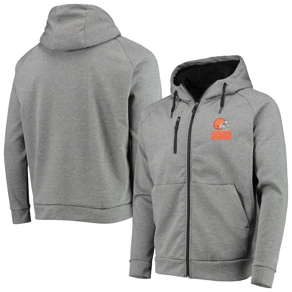 Cleveland Browns Dunbrooke Shag Tri-Blend Full-Zip Raglan Hoodie - Charcoal outlet