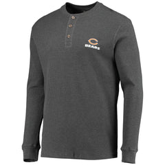Chicago Bears Dunbrooke Logo Maverick Thermal Henley Long Sleeve T-Shirt - Heathered Gray for sale