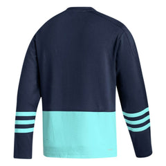 Seattle Kraken adidas Logo AEROREADY Pullover Sweater Deep Sea Blue