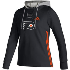 Philadelphia Flyers adidas Women's Skate Lace AEROREADY Pullover Hoodie Black