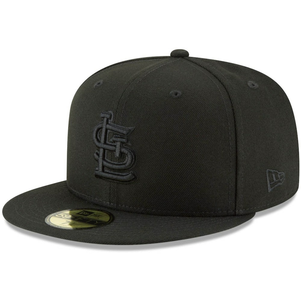 St. Louis Cardinals Black on Black 59FIFTY Fitted Hat - Black | New Era