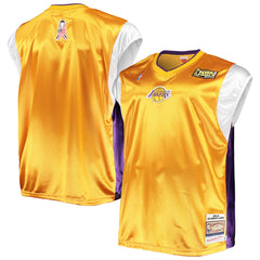 Los Angeles Lakers Hardwood Classics Big & Tall On-Court Shooting V-Neck Shirt - Gold/Purple | Mitchell & Ness sale