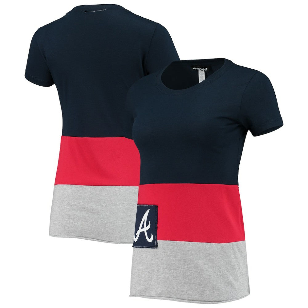 Atlanta Braves Refried Apparel Women's Sustainable Fitted T-Shirt - Navy