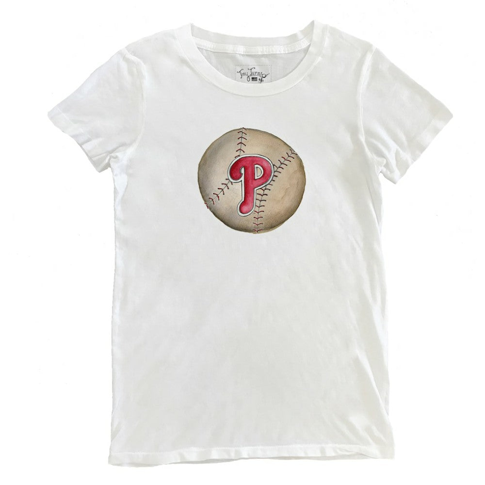 Philadelphia Phillies Tiny Turnip Women's Stitched Baseball T-Shirt - White