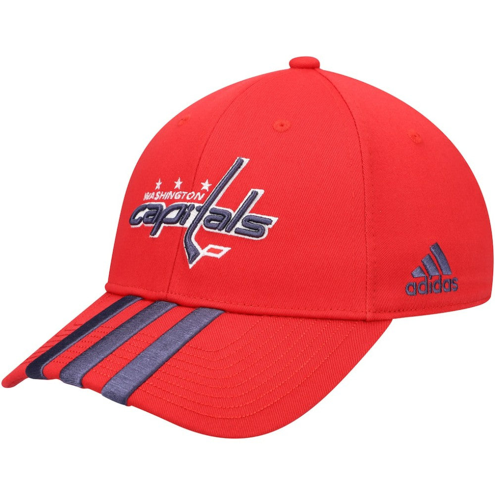 Washington Capitals adidas Locker Room Three Stripe Adjustable Hat Red