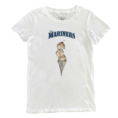 Seattle Mariners Tiny Turnip Women's Triple Scoop T-Shirt - White