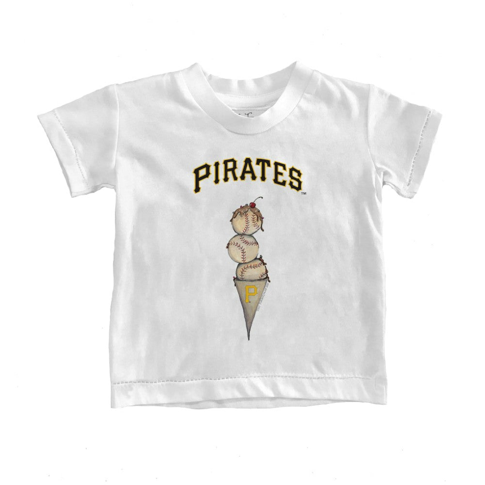 Pittsburgh Pirates Tiny Turnip Youth Triple Scoop T-Shirt - White